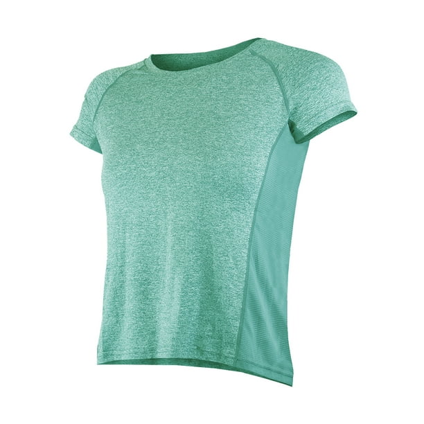Polera Dry Fit Manga Corta Paneles Malla Mujer