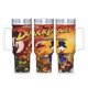 thumbnail image 1 of Patoaventuras Vaso aislado de acero inoxidable con asa, diseño temático, regalo para familia, amigos y fans; incluye pajita y encaja en el portavasos estándar, 40 oz, 1 of 6