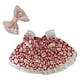 thumbnail image 2 of Vestido De Tirantes De Muñeca De Felpa De 2 Piezas Para Niños Regalo De Cumpleaños Vestido De Coordinación Rojo, 2 of 3