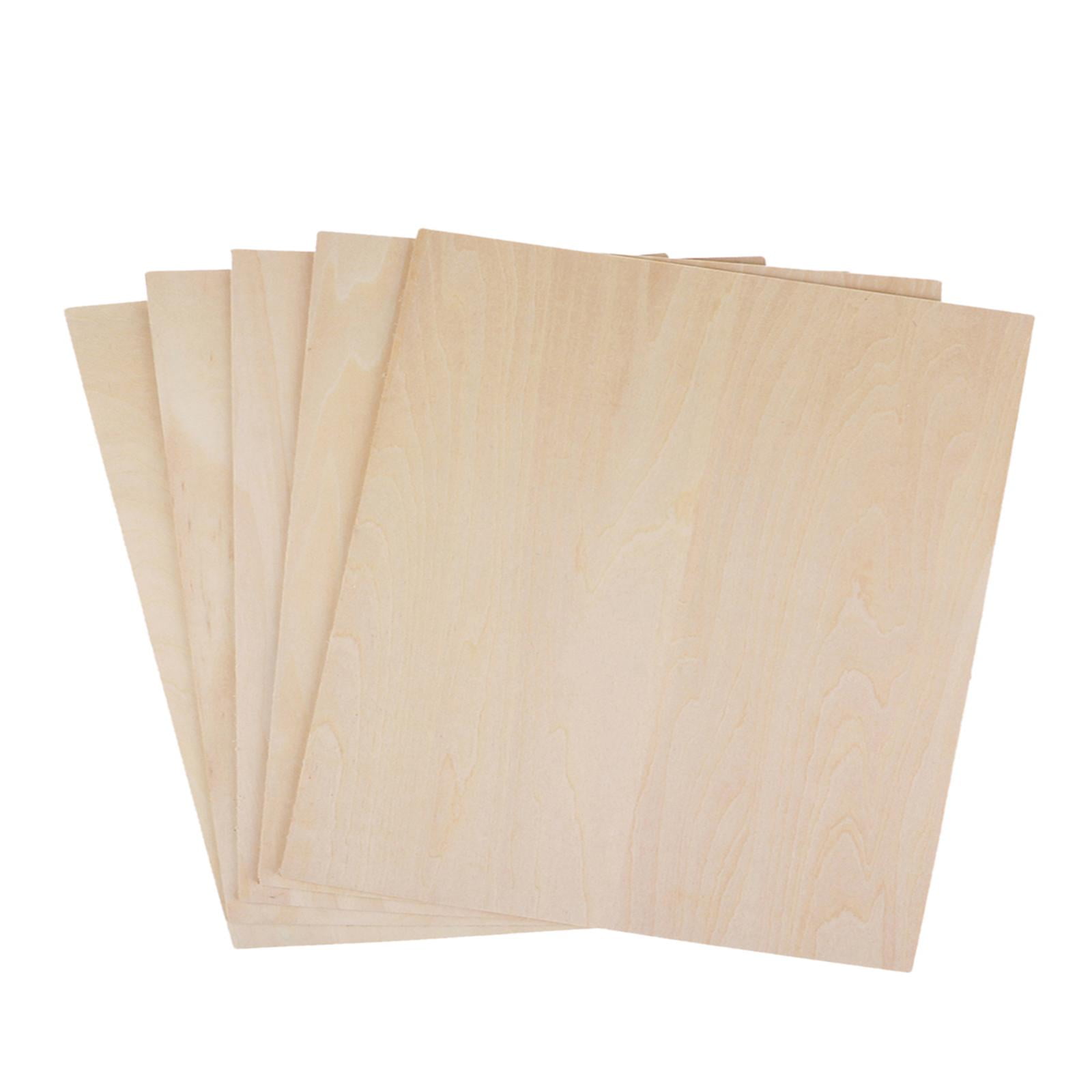 Bothyi - 10 Uds. De Hojas De Madera Para Manualidades, Placa De Madera Sin Terminar Para Grabado De Casas Y Barcos, 100mm X 100mm X 1mm
