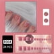 thumbnail image 1 of 24pcs Ice Transparent Pink Press On Toenails, Short Square Fake Toenails With Silver Glitter Edge Design, Glossy Full Cover False Toenails For Women And Girls, 1 of 2