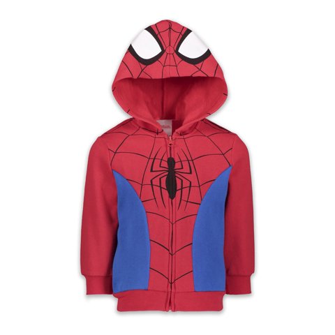 Sudadera Con Capucha Para Niños Pequeños Marvel Spider-Man De Forro Polar Con Cierre 3T
