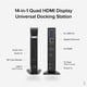 thumbnail image 2 of Estación de acoplamiento USB C 14 en 1 enchufable con 4 puertos HDMI de 100 W, 2 of 7