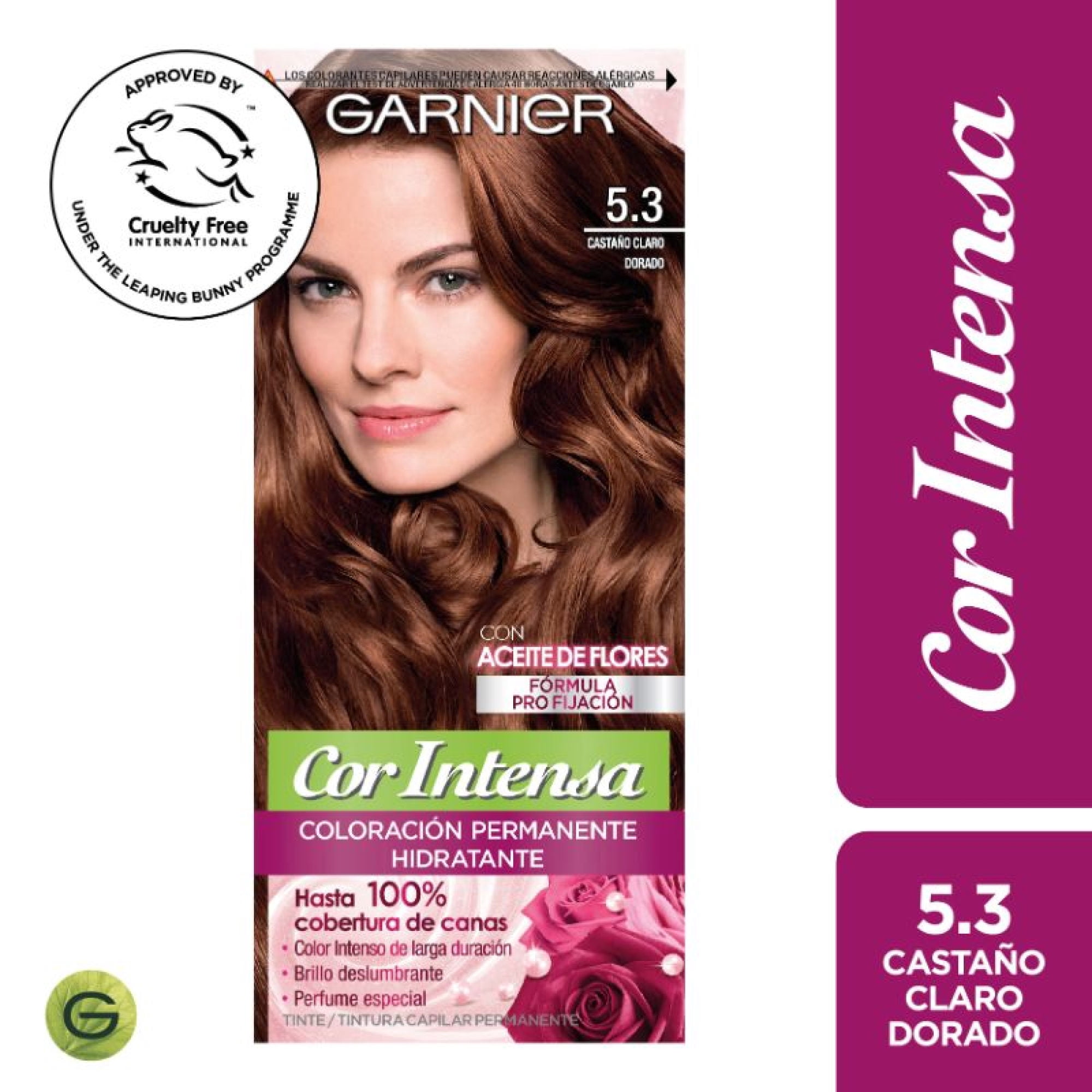 Coloración Cor Intensa Garnier Cabello 5.3 Castaño Claro Dorado