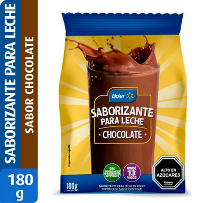 Saborizante Para Leche En Polvo Fortificado Sabor Chocolate 180 G Lider