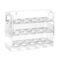 Magideal - 3 Capas Flip Nevera Bandeja Para Huevos Contenedor Huevo Caja De Almacenamiento Fresco Soporte Para Huevos Bandeja Para Huevos Para Encimera De Cocina Claro