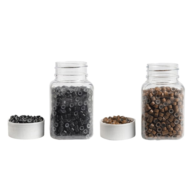 1000 cuentas de silicona para extensiones de cabello humano con microeslabones, 5 x 3 x 3 mm
