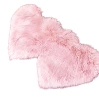 Genérico - Alfombra Corazón Pelo Largo - Diseño Romántico C7