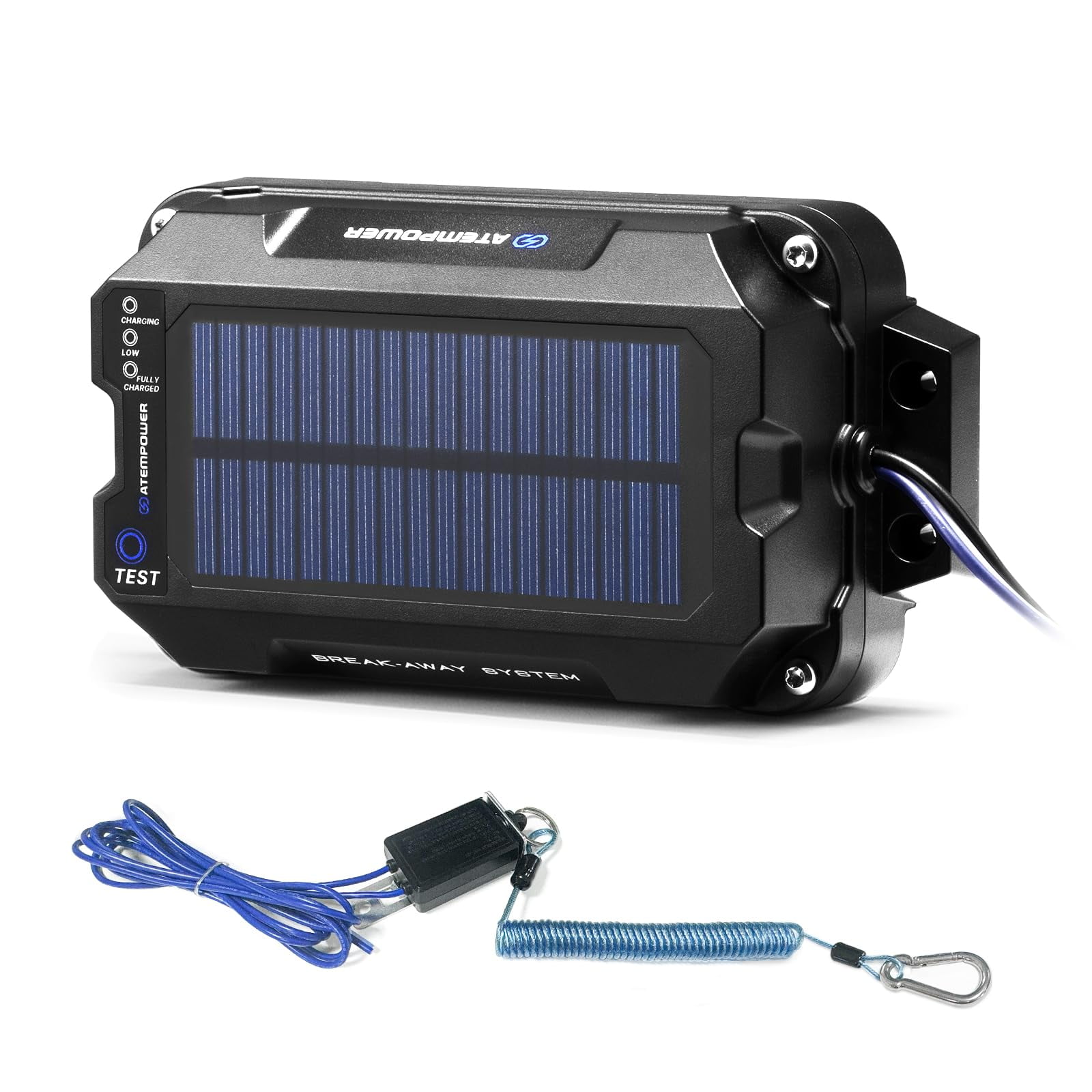 Kit De Controlador De Freno Para Remolque Atem Power 12v Con Panel Solar Ip65