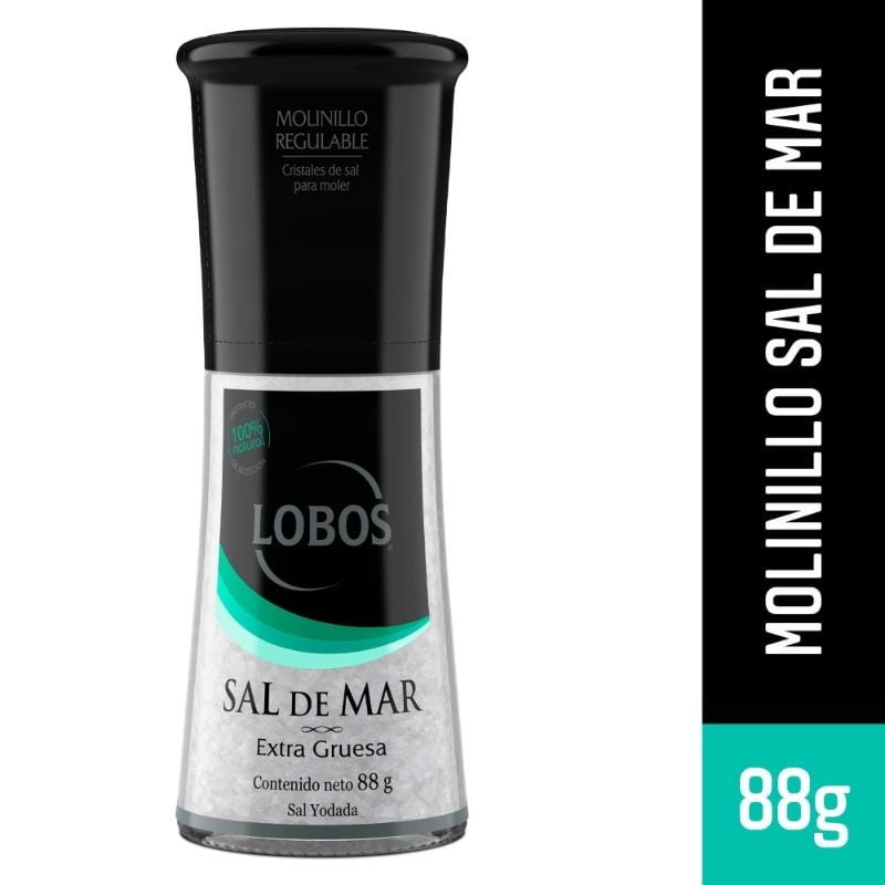 Sal De Mar Extra Gruesa Molinillo 88 g Lobos