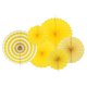 thumbnail image 1 of Decoración Uxcell Set Abanicos de Papel Colgantes Amarillo 6 Piezas, 1 of 3