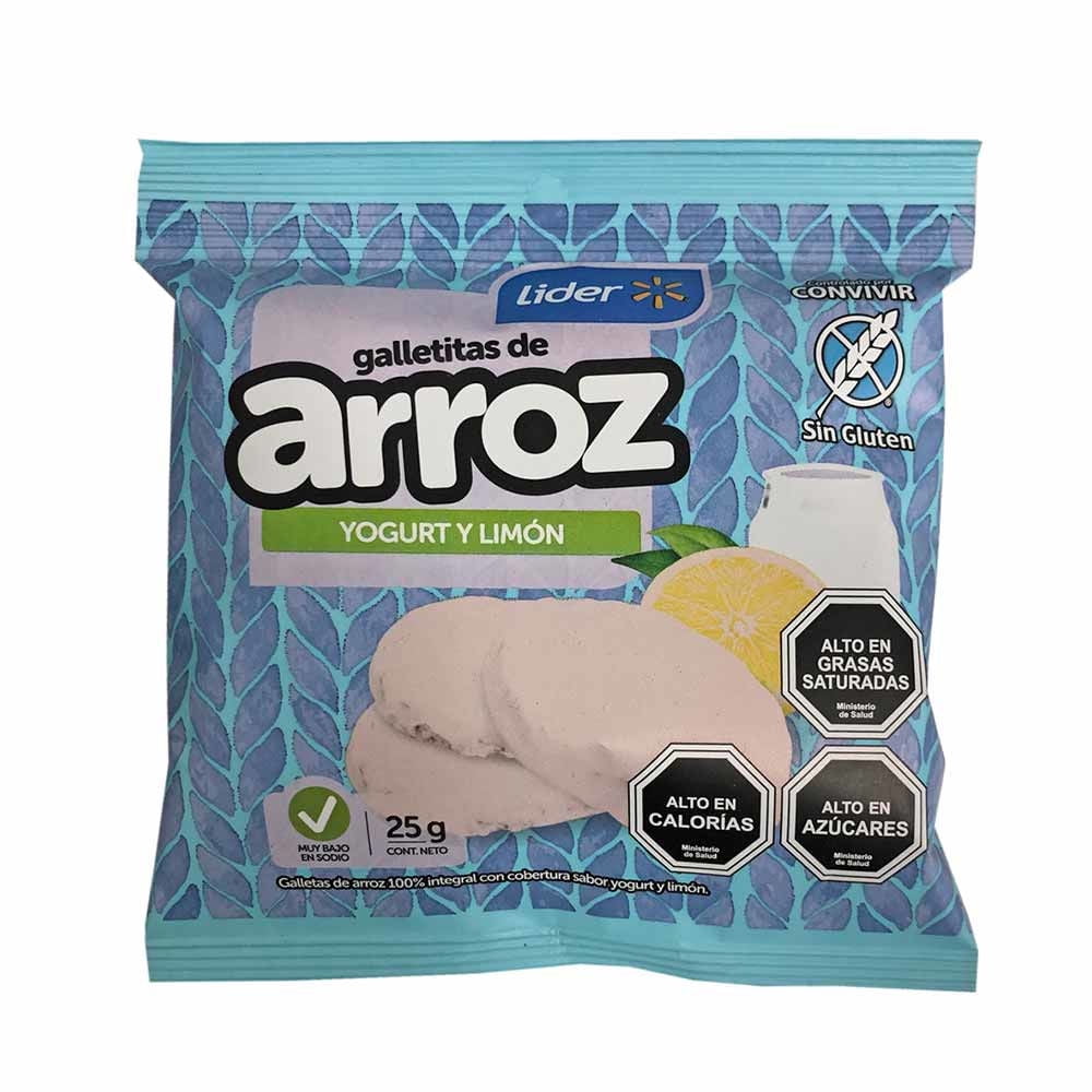 Galletitas De Arroz Yoghurt Y Limón 25 g Lider