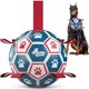 thumbnail image 1 of Juguete para perro QDAN Pelota de fútbol 25 cm con correas, 1 of 9