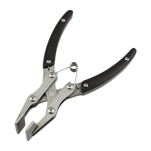 Pinza Plana Herramienta para Aplanar Borde de Cuero Pinzas Portátiles Abrazadera Ergonómica Resistente Adecuada para Proyectos de Artesanía Fabricació Mandíbula máxima 12 mm