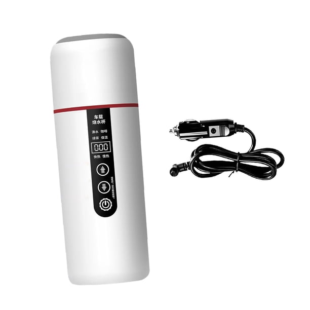 Hervidor De Agua Para Coche De 12 V/24 V, Con Ebullición Rápida, Con Aislamiento, Para Viajes, Trabajo Y Desplazamientos, Color Blanco
