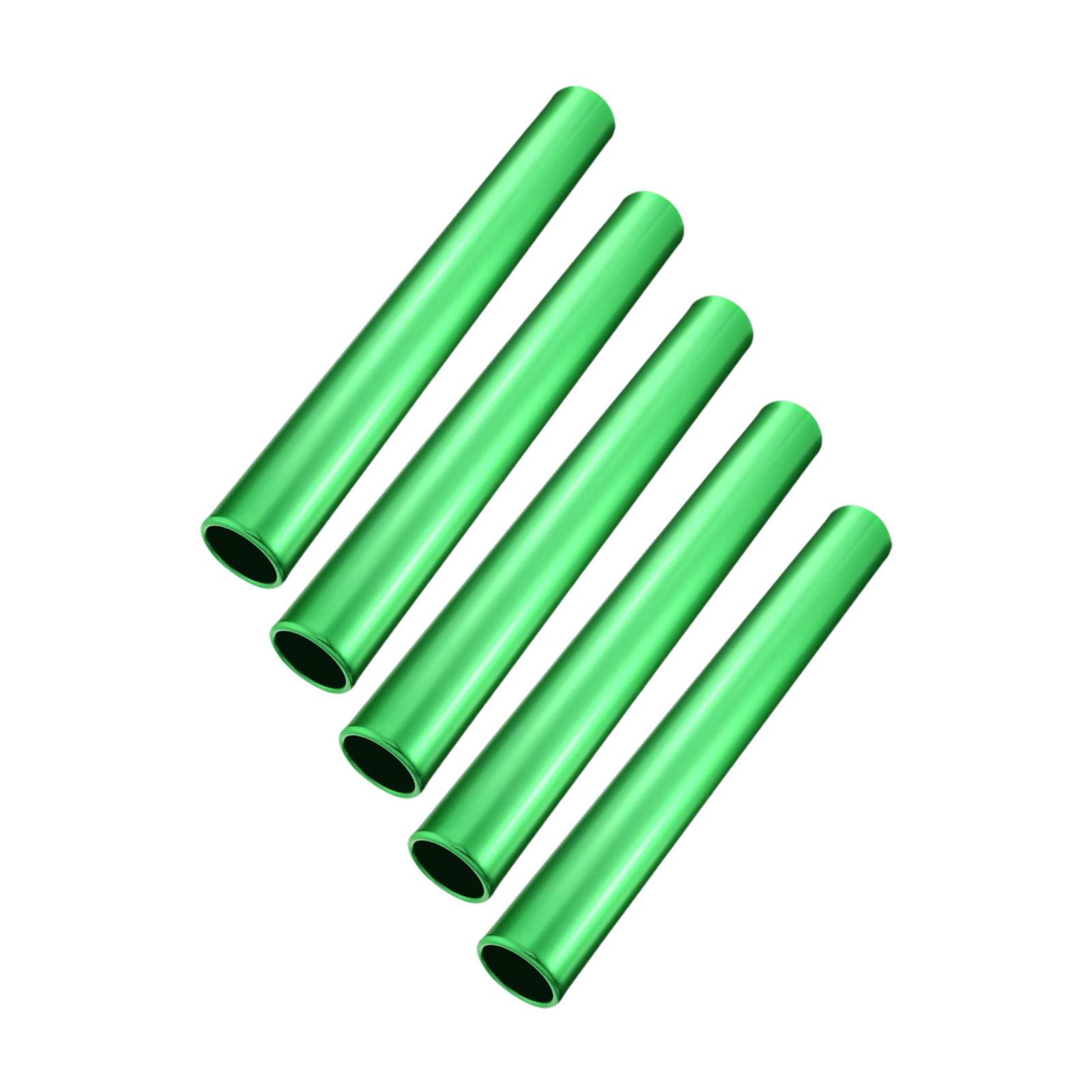 Magideal - 5Pcs Relay Relay Batones Running Race Sticks Reutilizable Nonslip 29Cm Suministro Herramientas De Entrenamiento De Bastones De Atletismo Para Práctica Verde