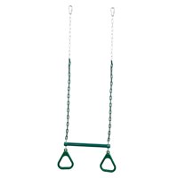 Magideal - Barra De Columpio De Trapecio Para Niños, Barras De Trapecio Resistentes Y Accesorios De Columpio Con Cadenas Recubiertas Y Agarre Antideslizante,