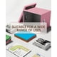 thumbnail image 5 of Organizador de archivos Oterri, caja de archivos portátil con tapa, color rosa, 5 of 7