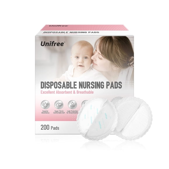Almohadillas de lactancia desechables UNIFREE de absorción superior, 200 unidades