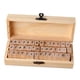 thumbnail image 1 of Alfabeto De Madera Letras Sellos Álbum Sello De Goma Multiusos Con Caja Cursiva, 1 of 5