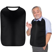 Xusx111 - 2 Paquete Capa Estirable Adulto Bibs Con Crumb Catcher Impermeable Lavable Ropa Protector Adulto Bibs Para Comer