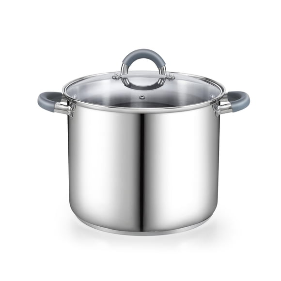 Olla de acero inoxidable de 8 L Cook N Home con tapa