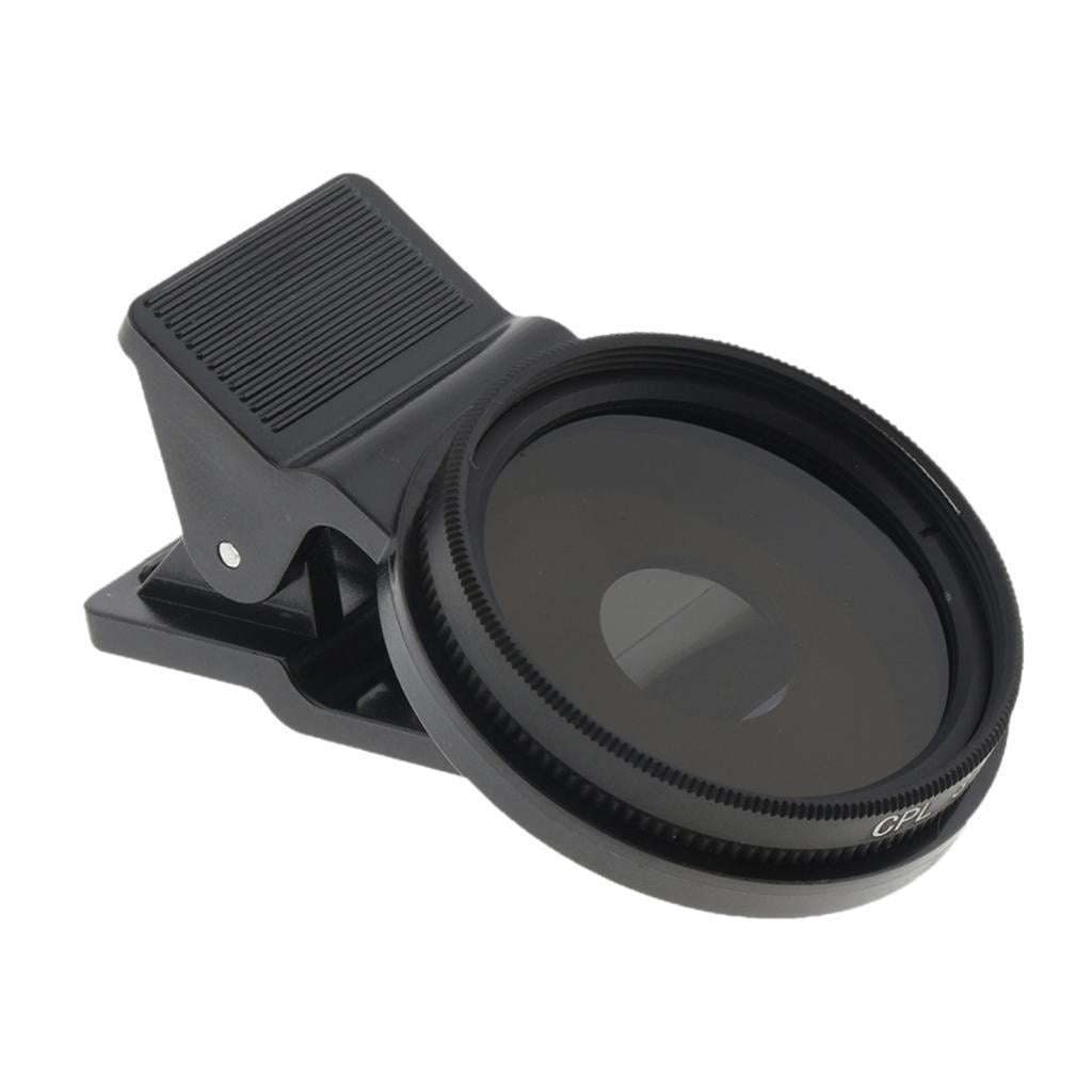 Magideal - Filtro De Lente De Cámara De Teléfono Inteligente Cpl, Rosca De 37mm, Lente Polarizada, Accesorios Circulares, Universal Desmontable Con Clip Estilo A