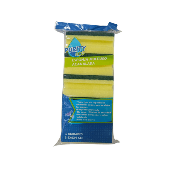 Pack 5 esponjas acanaladas PurityEco