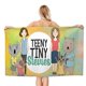 thumbnail image 1 of Teeny y Tiny Toalla de playa de secado rápido con diseño temático, regalo para mujeres y niñas, ideal para cumpleaños, fans, amantes de la música, uso en la playa o al aire libre, 78 × 150 cm, 1 of 6