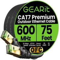 Cable Ethernet Gearit Cat7 Outdoor, 23 M, Sftp, 10 Gbps, Resistente Al Agua