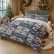 thumbnail image 1 of 3pcs Moroccan Tile Theme Digital Print Bedding Set | Polyester Anti-Pilling, 1 of 1