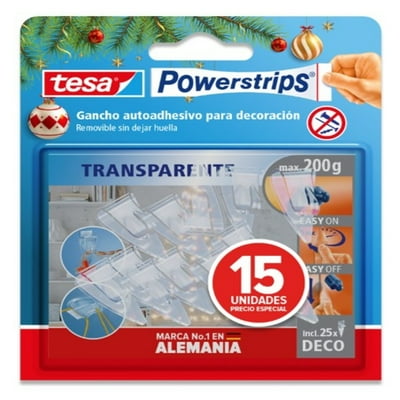 Pack Ganchos Adhesivos Transparentes X15  Tesa