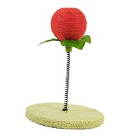 Magideal - Juguete Rascador Para Gatos, Juguete De Resorte Para Gatos, Protector De Sofá, Vaso De Juguete Para Gatos, Almohadilla De Terciopelo, Bola Para Rascar Rojo