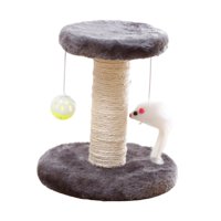 Magideal - Poste Rascador Para Gatos, Marco De Escalada De Sisal Para Gatos En Interiores, Lindo Poste Rascador Interactivo De Sisal Para Gatitos, Decoración Del Gris