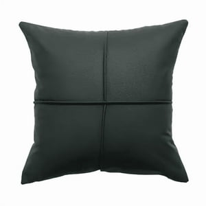 Genérico - Pack 6 Fundas De Cojines Almohada Eco-Cuero Impermeable 43 Cm Color Verde Oscuro