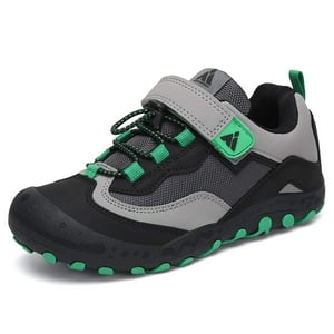 Zapatillas De Senderismo Mishansha Para Niños Y Niñas, Color Negro/Verde, Talla 10.5
