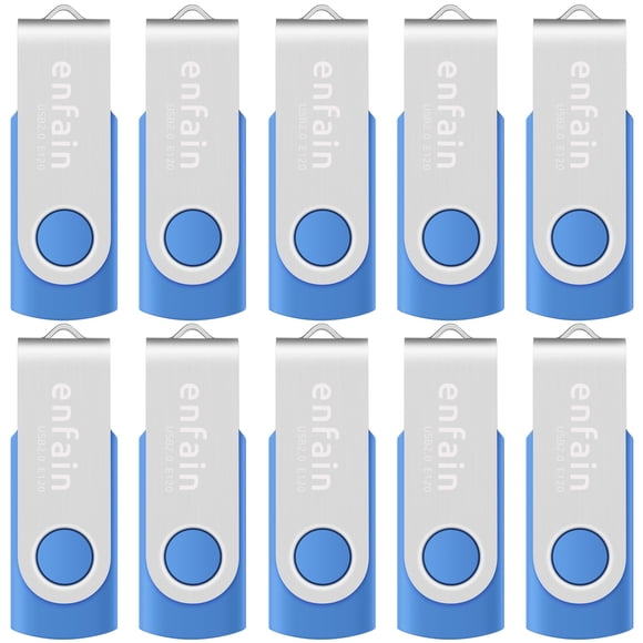 Unidad Flash Usb 16 Gb Usb 2 0 Paquete De 10 Unidades Azul Con Indicador Led