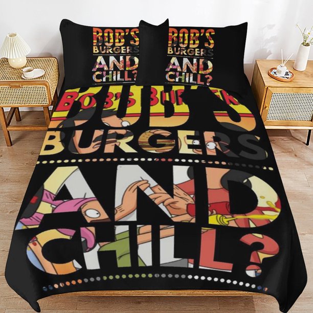 Bob's Burgers Duvet Cover Set 3 Piece Bedding Set Double Sided Printing Decorative Comforter Cover Set
