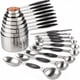 thumbnail image 1 of Cucharas de medición Cucharas de medición, acero inoxidable 8 tazas y 8 cucharas (negro) con 1 nivelador, Gadgets de cocina para cocinar y hornear, 1 of 3