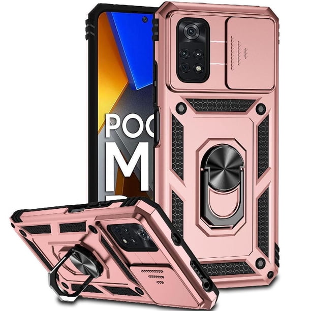Estuche GANGXUN para Xiaomi Poco M4 Pro 4G, soporte giratorio 360°, estilo  mecánico y magnético