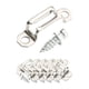 thumbnail image 1 of 100 Uds. Sujetadores de tornillo de conector Invisible ensamblaje de bisagra de gabinete, conectores ocultos 2 en 1 duraderos para librería de armario Lleno, 1 of 5