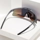 thumbnail image 3 of POLASUP GAFAS LENTES DE SOL Gafas de sol deportivas con lentes iridiscentes azul y rojo, montura transparente y negra. Diseño aerodinámico, protección UV 400. Perfectas para ciclismo, 3 of 9
