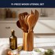 thumbnail image 2 of Juego de utensilios de madera Home Hero, 11 unidades, madera de teca natural, 2 of 9