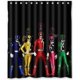 thumbnail image 1 of Cortina de ducha de los Power Rangers con ganchos, tamaño 60 x 72 pulgadas, 1 of 3