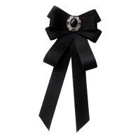 Ioensy - Corbatas Preatadas Con Lazo Para Mujer, Corbata Elegante Para Uniforme De Estudiante, Regalos, Negro