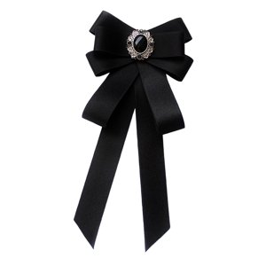 Ioensy - Corbatas Preatadas Con Lazo Para Mujer, Corbata Elegante Para Uniforme De Estudiante, Regalos, Negro