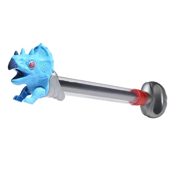 Dinosaur Squirt, juego de playa de actividades de verano, juguete de agua portátil para jardín, juguetes acuáticos al aire libre para niños y niñas, a triceratops azul