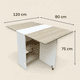 thumbnail image 2 of Mueble Organizador Minimalista Plegable Comedor u Oficina, 2 of 7