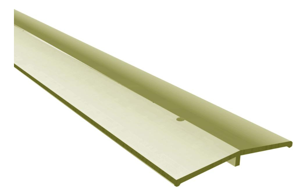 Cubrejunta Metálica Plana 1Mt Dorada Dvp