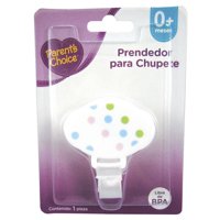 Prendedor Chupete Blanco 1 Un Parent'S Choice
